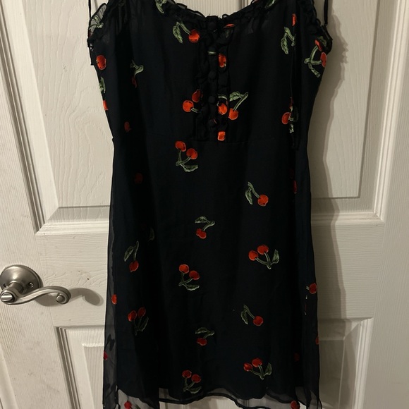 For Love and Lemons Cherry Print Mini Dress - Picture 4 of 7